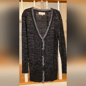 Victoria's Secret Black and Silver Knit Sweater M